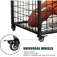 thumbnail image 6 of Rolling Sports Ball Storage Cart, Multi Large Sports Equipment Organizer Holder with Lockable Lid, Indoor Outdoor Ball Cage Bin Sport Rack for Gym, School, Club, 6 of 8