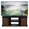 thumbnail image 6 of Furinno 13054AM-BK-MBR Econ Entertainment Center with & Storage Bins, Americano & Black & Medium Brown, 6 of 7