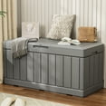 thumbnail image 3 of Devoko Outdoor 82 Gallon Extra Large Capacity Resin Deck Box, Grey, 3 of 8
