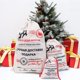 thumbnail image 3 of Saco grande de Papá Noel para decoración del hogar, bolsa de lona con cordón para regalo de Navidad, 1 unidad, 3 of 4