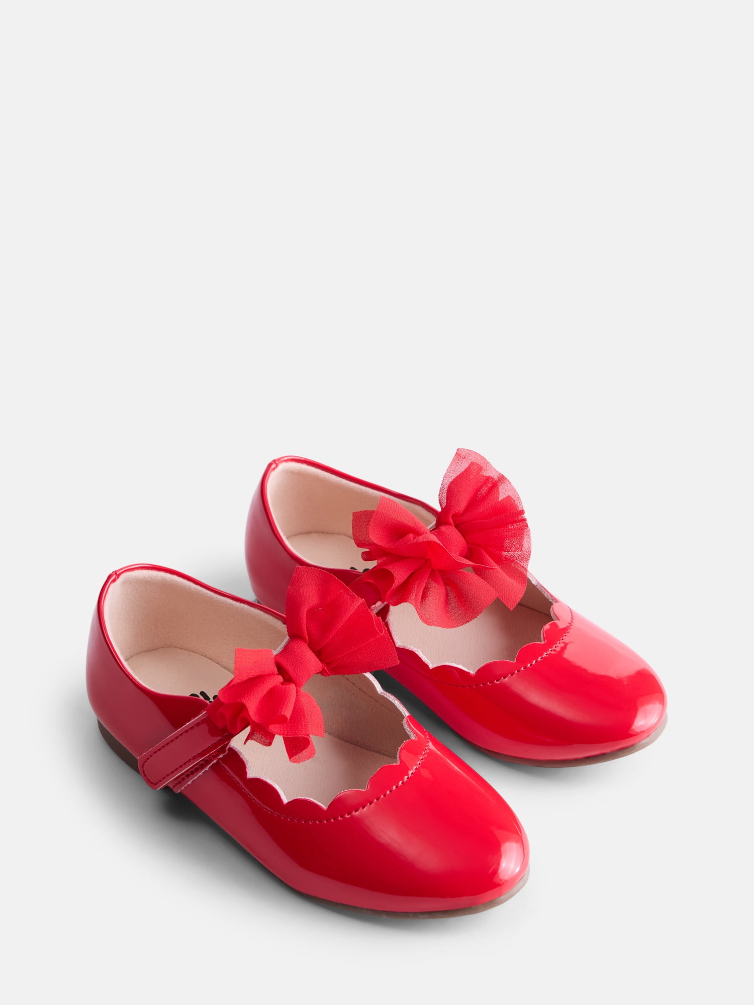 Wonder Nation Baby and Toddler Girls Tulle Bow Ballet Flats