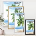 thumbnail image 4 of Palm Tree At The Beach 24 in x 32 in Framed Painting Canvas Art Print, by Designart, 4 of 5