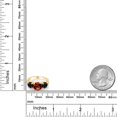 thumbnail image 3 of Gem Stone King 18K Yellow Gold Plated Silver Red Garnet and Black Sapphire Engagement Ring for Women | 4.80 Cttw | Round 8MM | Gemstone January Birthstone | Size 5, 3 of 4