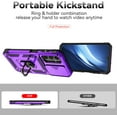 thumbnail image 6 of for Samsung Galaxy A25 5G Case with Slide Camera Cover HD Screen Protector [ Grade 16ft. Drop Tested]  Ring Holder Kickstand Protective Phone Case for Galaxy A25 5G 2024, Purple, 6 of 18