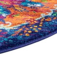 thumbnail image 6 of Rugs.com Calypso Collection Rug – 8 Ft Round Fuchsia Medium Rug Perfect For Kitchens, Dining Rooms, 6 of 8