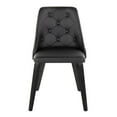 thumbnail image 3 of LumiSource Black Wood, Black PU Marche Chair - Set of 2, 3 of 8