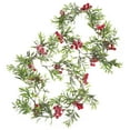 thumbnail image 5 of DECORNIJIA Holly Berry Garland Pine Branch Pinecone Christmas Garland, Berry Branches Christmas Tree Garland For Christmas Tree, Fireplace, Porch, 5 of 6