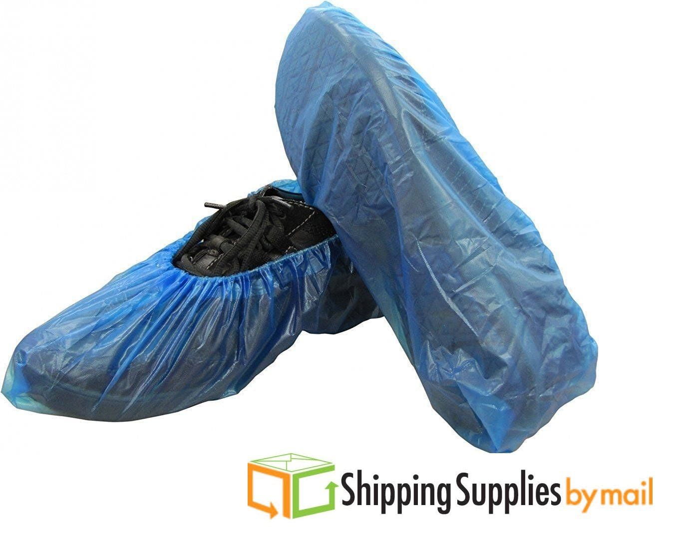 Shoe Covers Plastic Waterproof Disposable Blue Shoe Covers Overshoes Boot 300PCS