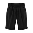thumbnail image 5 of IDALL Womens Shorts Casual Plus Size Shorts Ladies Casual Pocket Thin Outer Wear Elastic Belt In Trousers Large Size Loose Pants Running Shorts Summer Shorts Black XL, 5 of 5