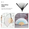 thumbnail image 3 of FRCOLOR DIY Handheld Folding Fans Creative Black Wood Fan Frame for Craft Projects Lightweight Portable, 3 of 8