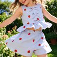 thumbnail image 2 of Eltusu Girls Summer Outfit Sets, Elastic Waist Crew Neck Sleeveless Printed Tank Tops & Shorts Sets Blue Size 3-4T, 2 of 7