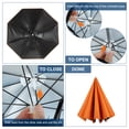 thumbnail image 5 of Uxcell Umbrella Hat 27Inch Hands Free Umbrella Cap for Fishing Camping Orange Color, 5 of 6