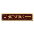 thumbnail image 2 of Wine Tasting Arrow Novelty Sign, Metal Wall Decor - 4x18 inches, 2 of 4