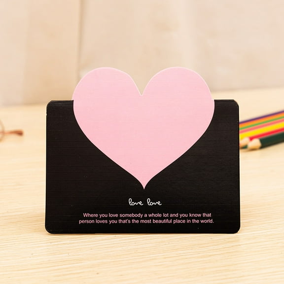 LULULION 100Pcs Heart Shape Blessing Card Assorted Color Blank Greeting Card for Valentine Festival Teacher's Day