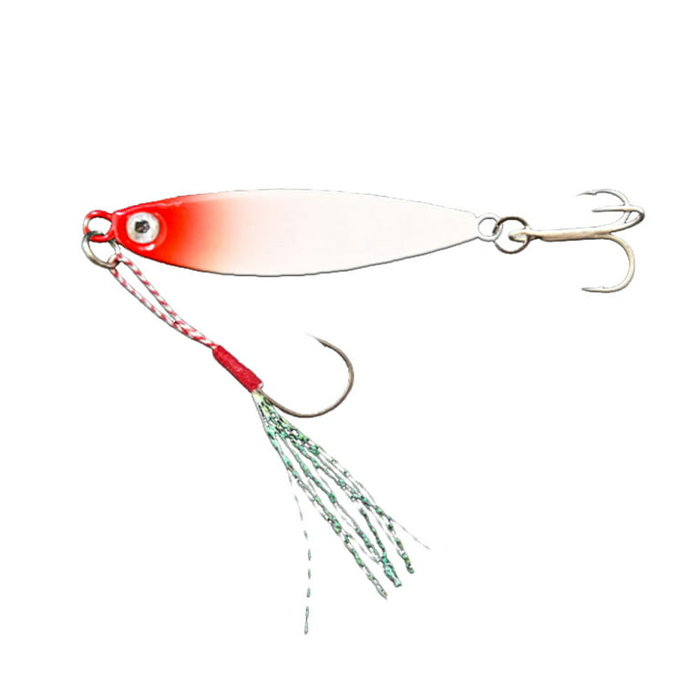 1Pc Fishing Lure, 5cm 10g Metal Sequin Simulation Fish Fishing Bait Hard  Lure with Double Hooks - Strengthened Triple Hook, Ice and Saltwater Lures  Bait for Trout Walleye and Flounder 