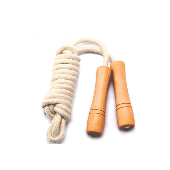 Krishna Enterprises Unisex Fitness Jumping Skipping Rope With Wooden Handle For Weight Loss, Gym Training, Exercise & Workout (9 Feet) Lightweight, Adjustable Length