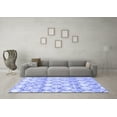 thumbnail image 3 of Ahgly Company Indoor Rectangle Trellis Blue Modern Area Rugs, 6' x 9', 3 of 4