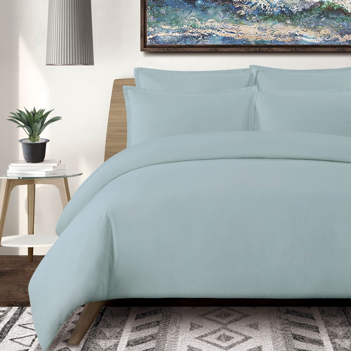 Echelon Home Washed Linen Cotton Blend Duvet Cover Set Walmart Com
