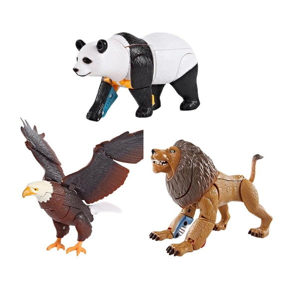 Set of 3 Transforming Action Animal FiguresToy Robot
