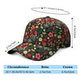 thumbnail image 4 of Botanical Flower Baseball Cap – Rustic Farmhouse Bloom Blossom Dad Hat Featuring Country Garden Aesthetic Design, Watercolor Floral Print, Adjustable Closure, 4 of 5