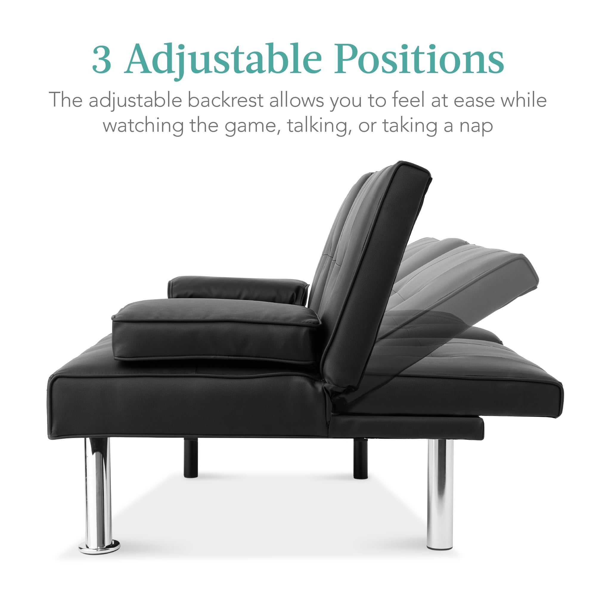 Best choice products pu leather convertible futon sofa bed deals