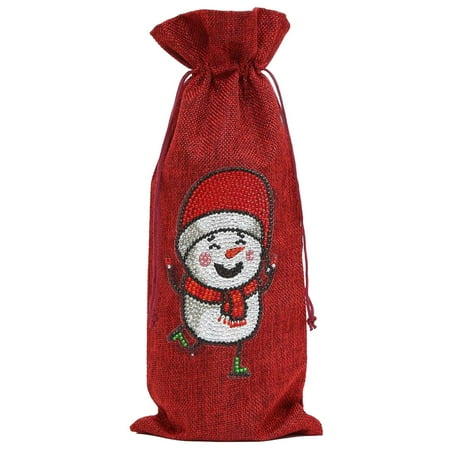 

Christmas Santa Bottle Set Bag Bag Candlelight Dinner And Christmas Family Party Table Decorations
