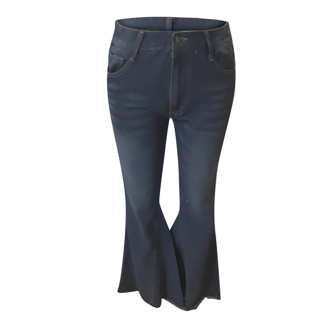 Soki Jeans Évasés pour Femmes Pantalon Grand en Denim