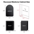 thumbnail image 6 of Hironpal Medicine Cabinet with Mirror,17" x 27" Arched Bathroom Mirror Cabine with 3-Color Light,Recessed/Wall Mounted,Black, 6 of 8