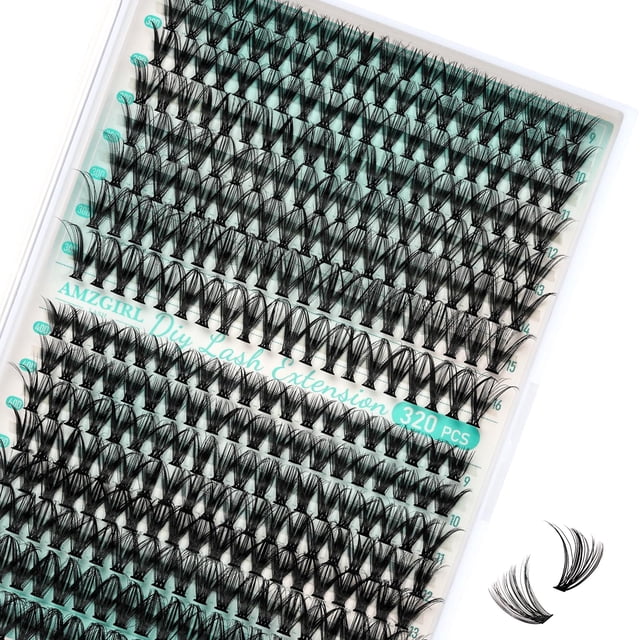 Grupos de extensiones de pestañas, 320 unidades, 30 D, 40 D, Wispy Natural