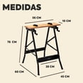 thumbnail image 3 of Mastery Brand Mesa de Trabajo Multiusos Portatil Ajustable y Plegable para Carpinteria Herreria y Talleres, 3 of 7