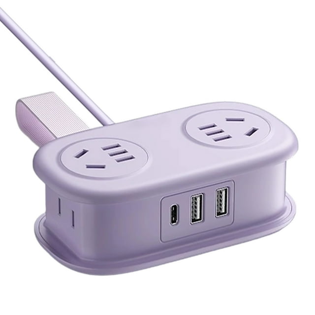 Hearth & Gear Bande d'Alimentation Cinq en un avec Ports USB, Rallonge Parasurtenseur Bande d'Alimentation, Portable pour Voyage Recharge Intelligente USB Répondant aux Besoins de Divers Appareils Concentrateur Maison Intelligente Maison Intelligente