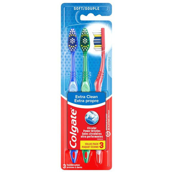 Cepillo de Dientes Colgate Extra Clean Suave Paquete de 3 para Adultos