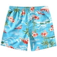 thumbnail image 2 of SSLR Kids Boys Swim Trunks Hawaiian Casual Beach Shorts Quick Dry Board Shorts Swimwear Bathing Suits, 2 of 7