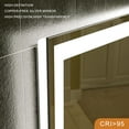 thumbnail image 6 of KWW 28 x 36 inch LED Bathroom Rectangular Vanity Mirror, Anti-Fog Dimmable Lights, Easy to Instal, 6 of 7