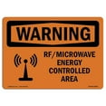 thumbnail image 1 of SignMission OS-WS-D-35-L-12820 OSHA Warning Sign - RF Microwave Energy Controlled Area, 1 of 1