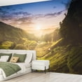 thumbnail image 2 of Peel and Stick Wallpaper Canvas Sunset tea plantation Malaysia Modern Art Wall Mural Decor Self Adhesive and Removable 69in x 98in, 2 of 6