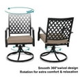 Sophia & William 5 Peices Outdoor Patio Metal Dining Set Swivel Chairs
