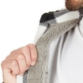 thumbnail image 4 of Men's Smith's Workwear Sherpa-Lined Plaid Microfleece Shirt Jacket Color: White Black Size: XXL, 4 of 5