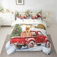 thumbnail image 2 of Manfei Cute Pet Dogs 7 Pieces Bedding Comforter Set,Merry Christmas Full Bedding Set,Xmas Gifts Fitted Sheet Flat Sheet For Child,Microfiber Bedroom Decor Reversible, 2 of 8