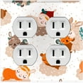 thumbnail image 1 of Metal Light Switch Plate Cover Festive Sleepy Santa Helpers XMS006, 1 of 13