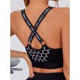 thumbnail image 2 of LJVOGUES Women's Strappy Sports Bras Fitness Workout Padded Yoga Bra Criss Cross Back, 2 of 6