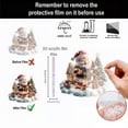 thumbnail image 4 of CuiLiyq Christmas Snow Village Houses Ornament, Christmas Scene Village Houses Town With Santa Claus, Rustic House Figurines as Winter Decorations, 4 of 6