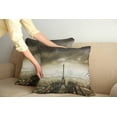 thumbnail image 2 of Ambesonne Eiffel Tower Throw Pillow Cover 2 Pack, Paris Skyline City, 18", Brown Beige, 2 of 5