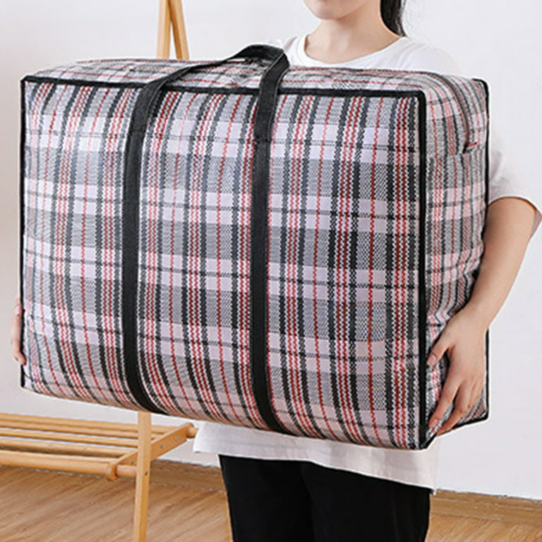Big Capacity Jumbo Waterproof Plastic Bags Zipper Reusable Strong Laundry  Storage Bag Portable Luggage Packing Pouch