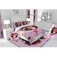 thumbnail image 2 of Juego de Funda Nórdica para Niña,Leopardo Rosa,Juego de cama Mariposa,Niñas, 2 of 6