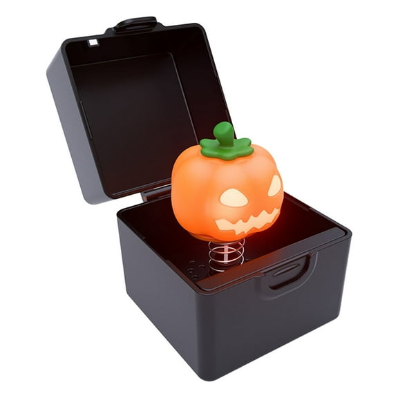 XINGXIANG Halloween Music Box with Pop-up Pumpkin, 2.83" Animated Spooky Prop, Rotating Eerie Melody Toy for Party Home Desk Decor,Halloween Decorations (Battery Included)