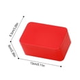 thumbnail image 2 of Becaristey Exquisite And Practical Square Tea Box Any Occasion Empty Rectangular Metal Storage Tins Metal Box Red, 2 of 6