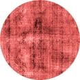 thumbnail image 1 of Ahgly Company Machine Washable Indoor Round Abstract Red Modern Area Rugs, 5' Round, 1 of 4