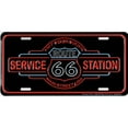 thumbnail image 1 of Plaque d'Immatriculation en Métal pour Station-Service Route 66, 1 of 1
