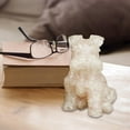 thumbnail image 4 of WLPZXP Schnauzer Figurine Animal Sculpture Tabletop Decor Statue Pet Dog Decoration for Pink, 4 of 9